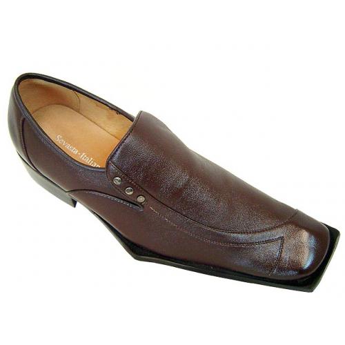 Sevasta Italiano Brown Hand Burnished Leather Shoes #1332